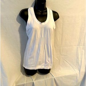 Athleta, Small, white -stretch, razorback tank top